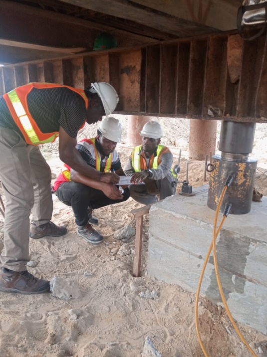 Pile load test at AZIKEL refinery group Ltd, Yenagoa